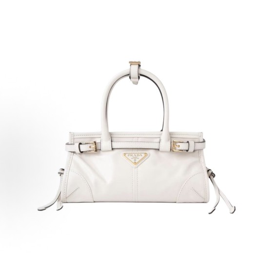 PRADA Bonnie Enamel Triangular metal logo handbag Mini Women\'s Edition